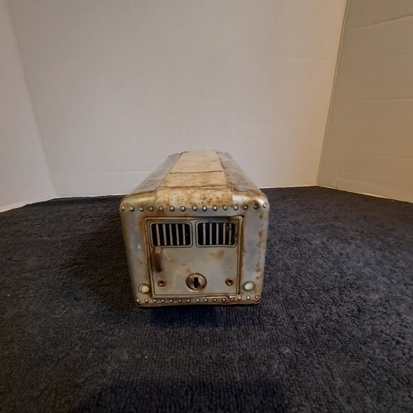 Made In Japan Friction Tin Toy Bank Police Paddywagon In Working Condition - Picture 3 of 8